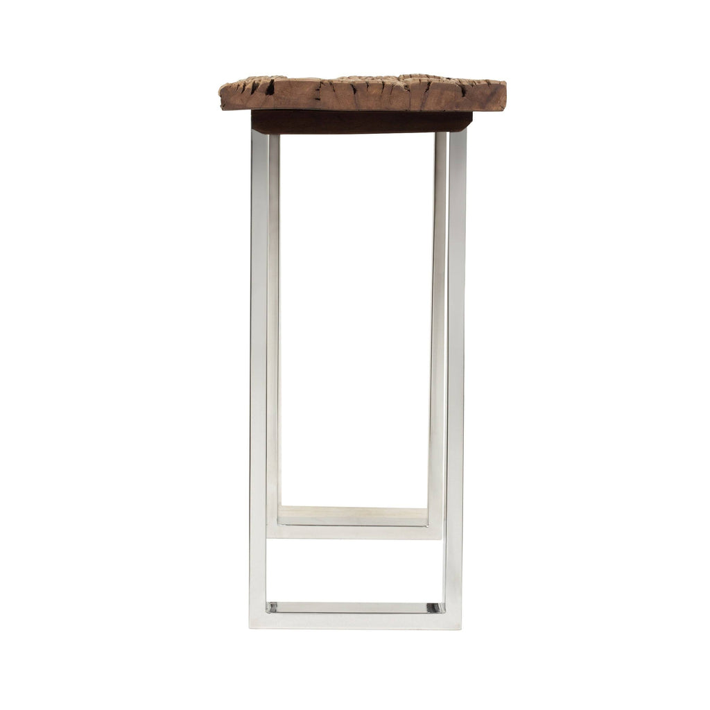 Natural Wood and Iron Console Table T9484