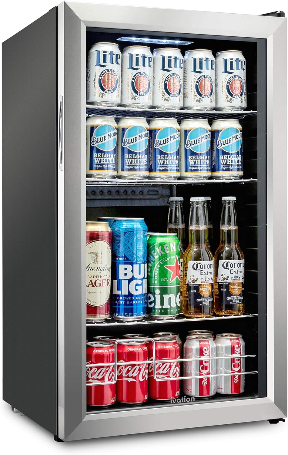 Black Beverage Refrigerator with Glass Door O444286