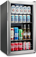 Black Beverage Refrigerator with Glass Door O444286