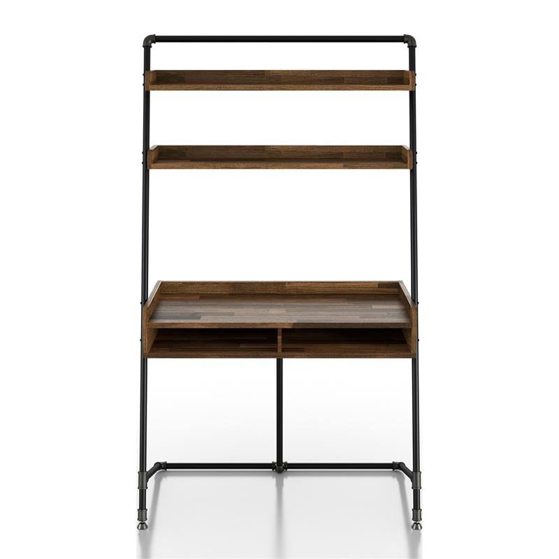 Light Hickory Wood 2-Piece Desk and Bookcase Set V471