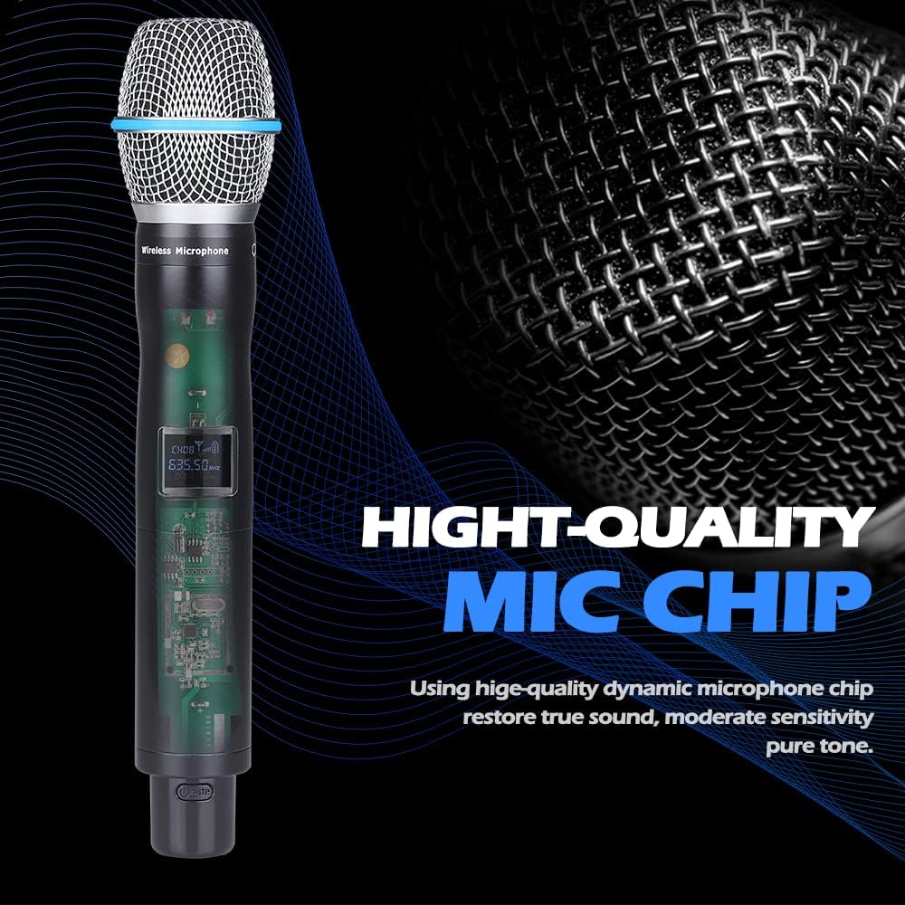 UHF Dual Handheld Wireless Microphones, Pack of 2 J6252