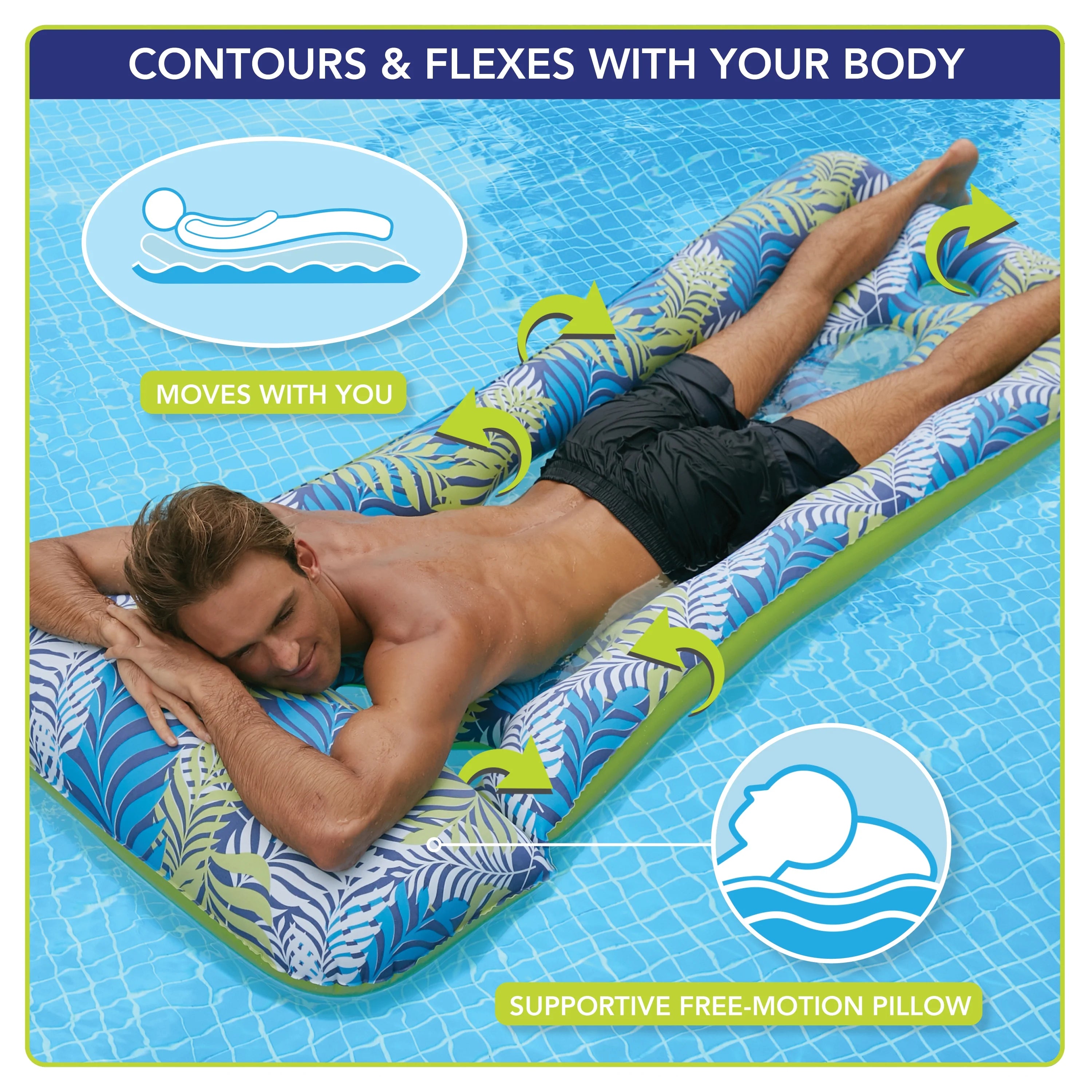 Green Contour Lounge with Headrest and Staycool Vents T96535