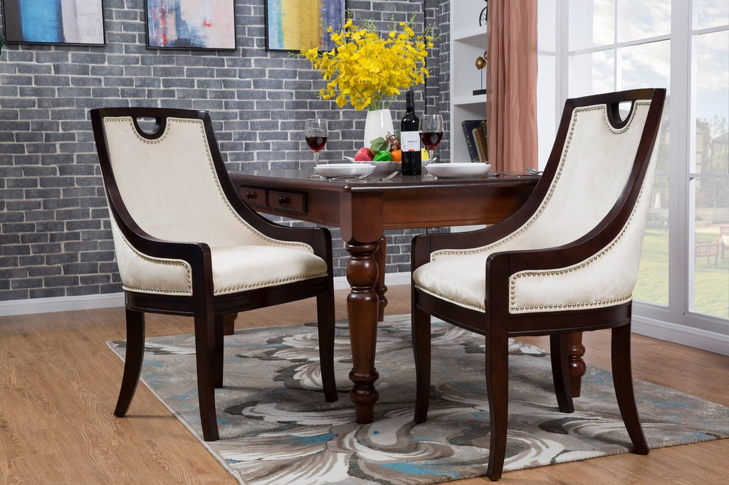 Black Velvet Nailhead Dining Side Chair S4618