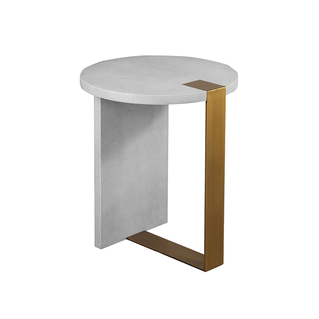 Light Grey Shagreen Side Table F751