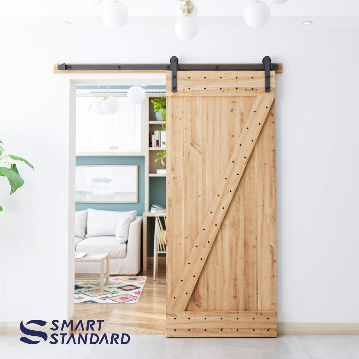 6ft Heavy Duty Sliding Barn Door Hardware Kit for 36" Wide Door Panel S599