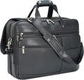 Full Grain Leather Briefcase Messenger Bag Fits 17.3 Laptop B624404