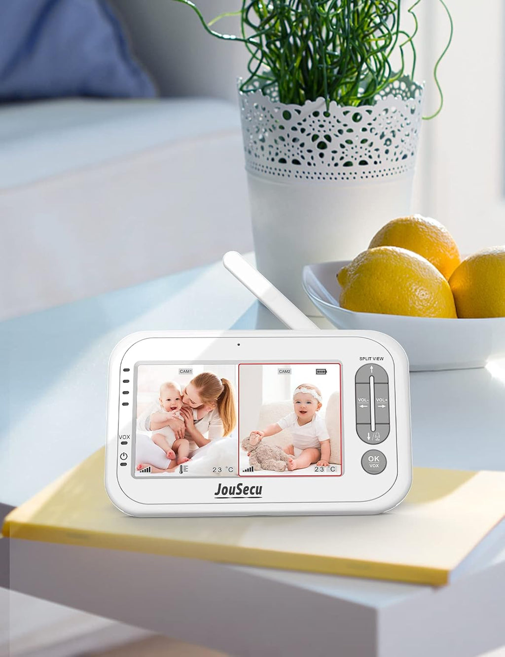 4.3 Inches LCD Split Screen Baby Monitor with Camera and Audio H85586