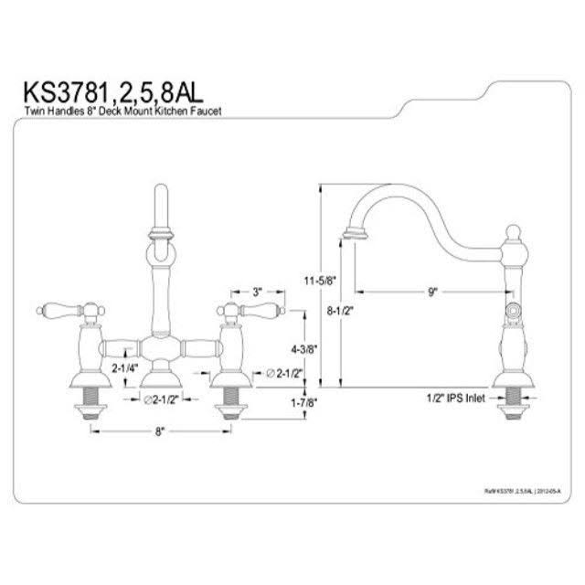 Oil Rubbed Bronze Bridge Kitchen Faucet Q389