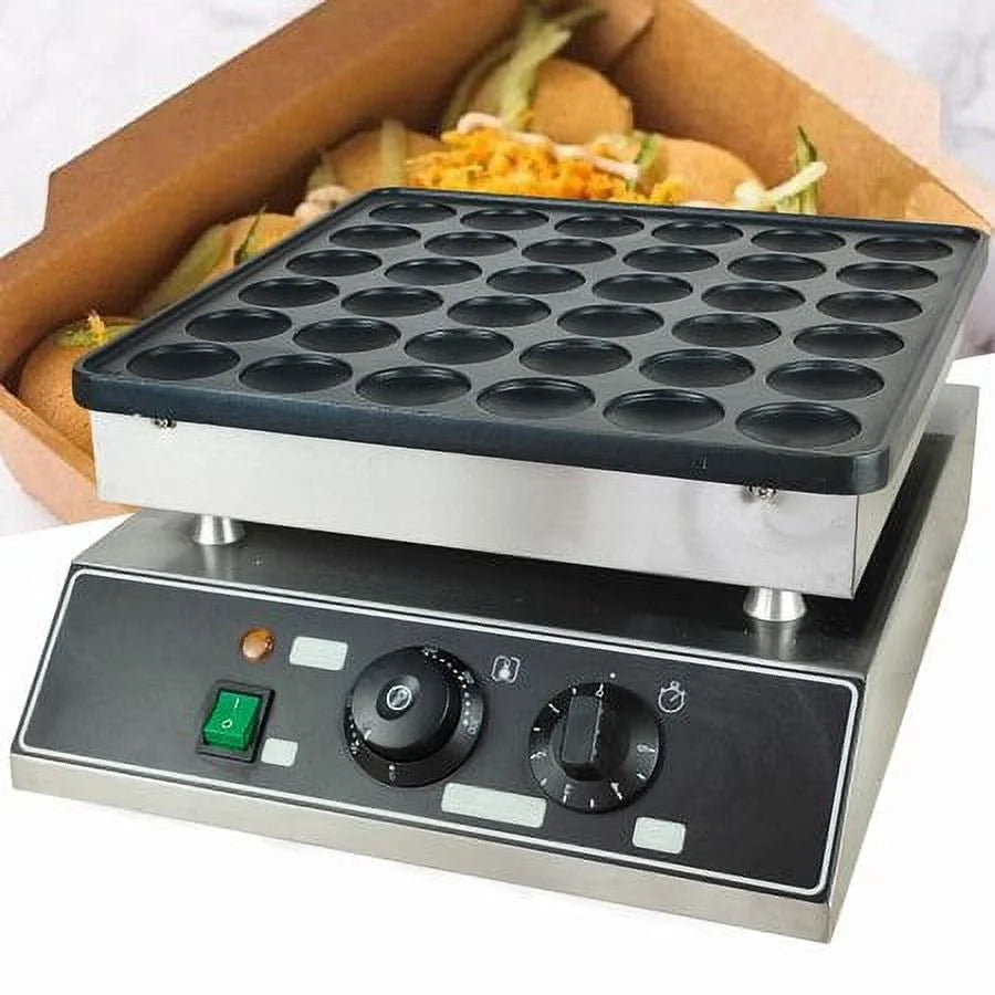 36pcs Nonstick Electric Mini Dutch Pancake Baker Maker V799837