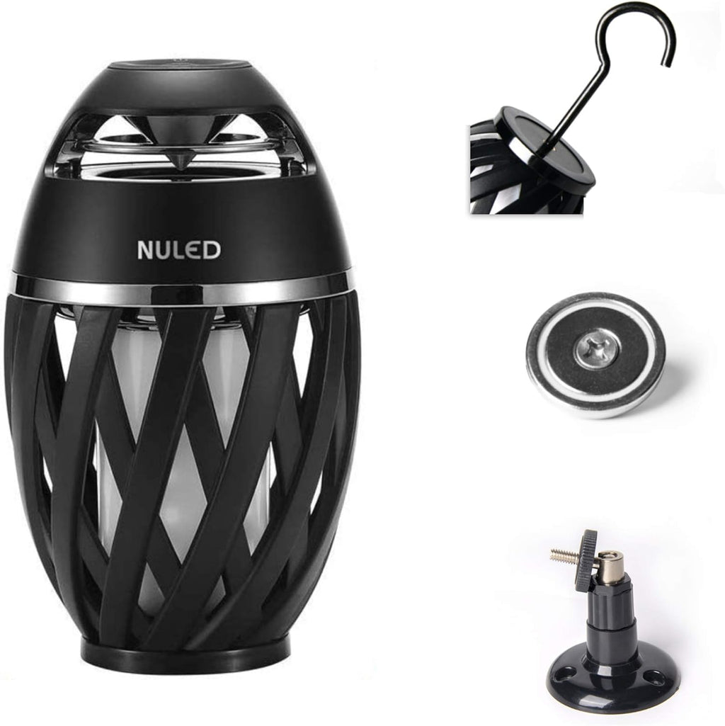 2 Pack Outdoor Bluetooth Speakers with LED Flame O83133