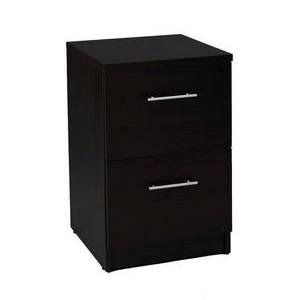 2-Drawer File Cabinet Desk High Espresso Brown R35455
