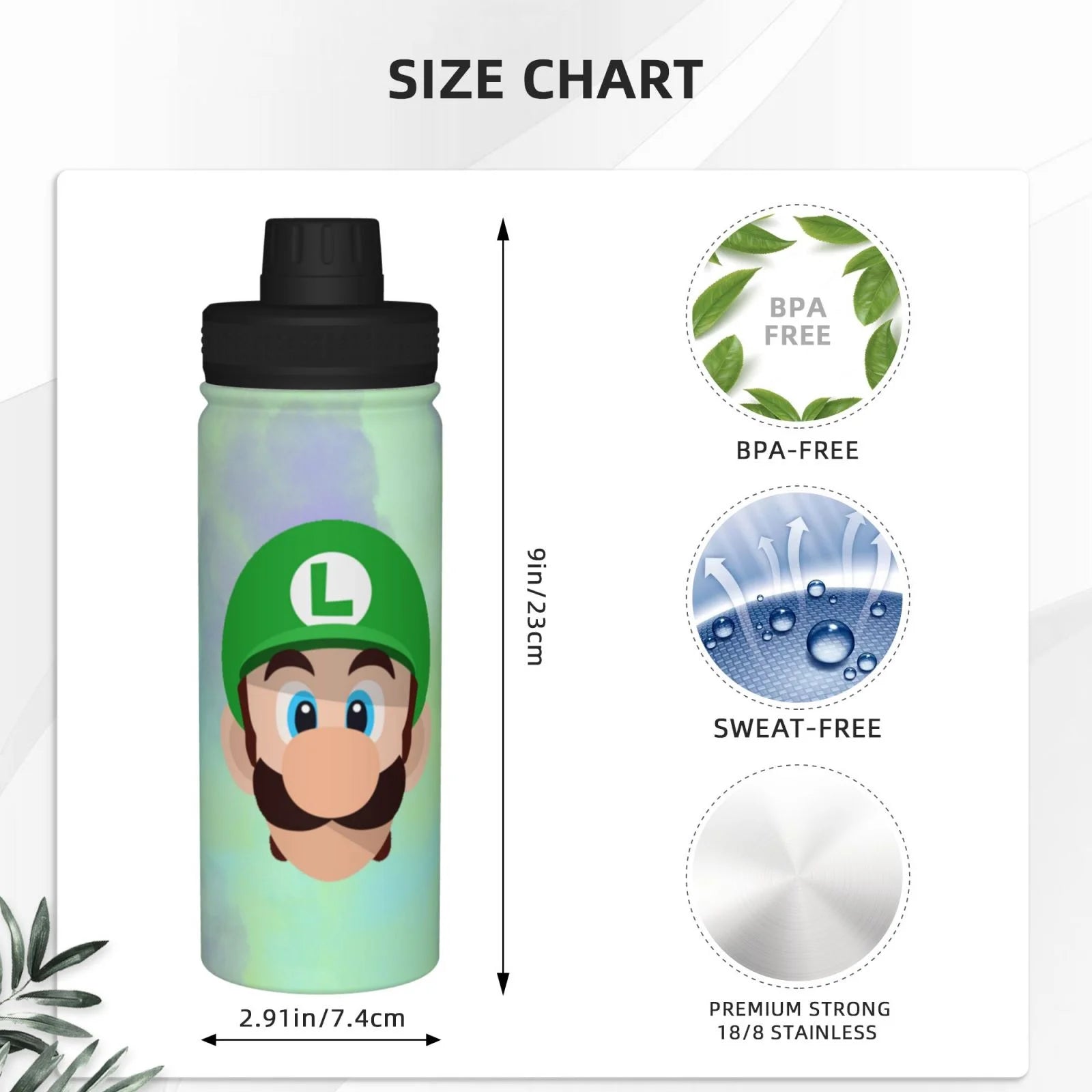 18OZ Stainless Steel Insulated Water Bottle B846608