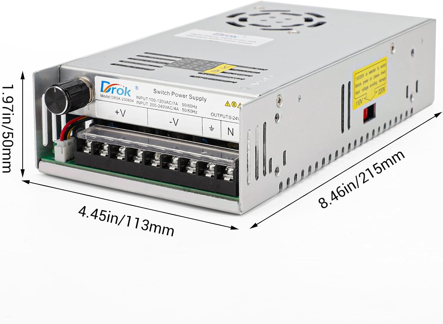 24V 20A 480W Buck Converter Dual Display Variable Adjustable Regulated Switching Voltage Transformer A162