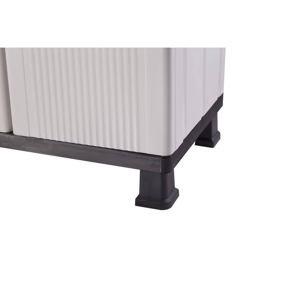 4 Shelf Plastic Cabinet in Gray S3541
