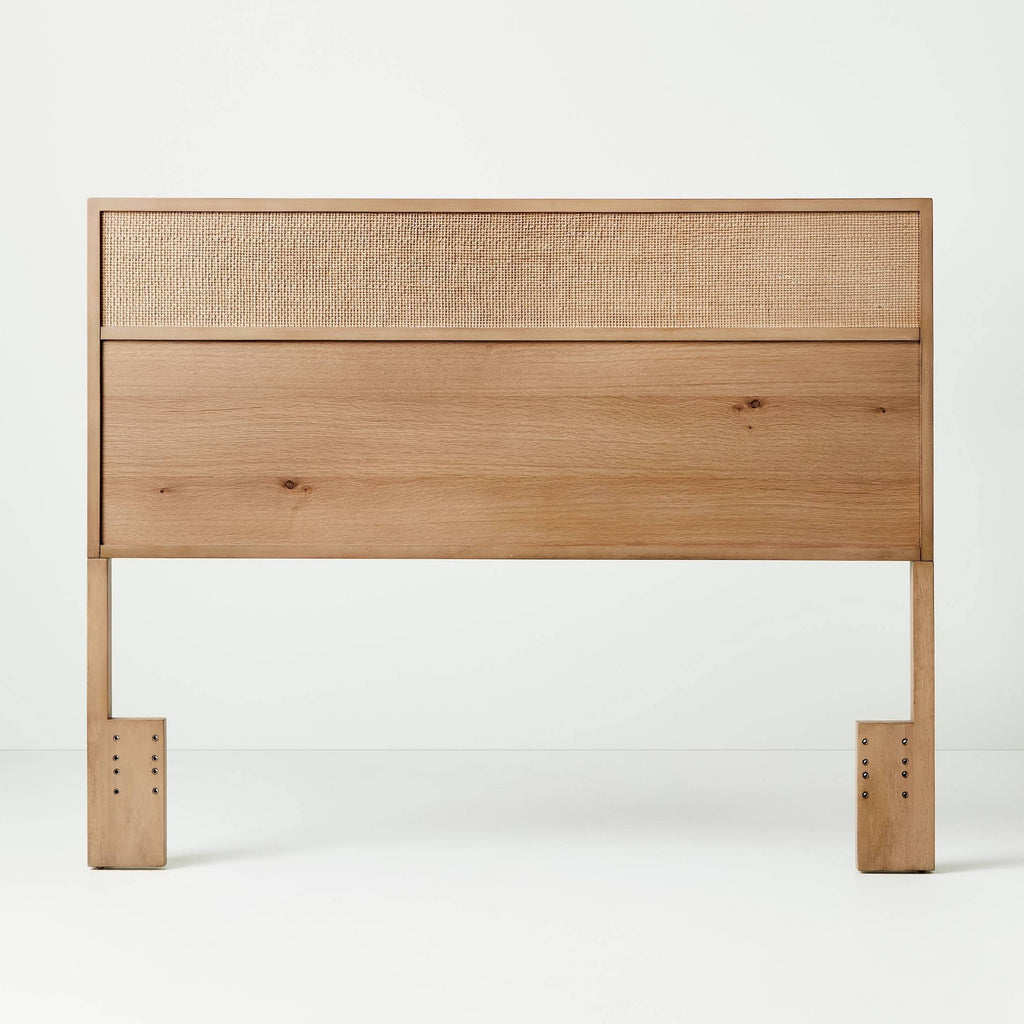 Natural Wood and Cane Headboard U684