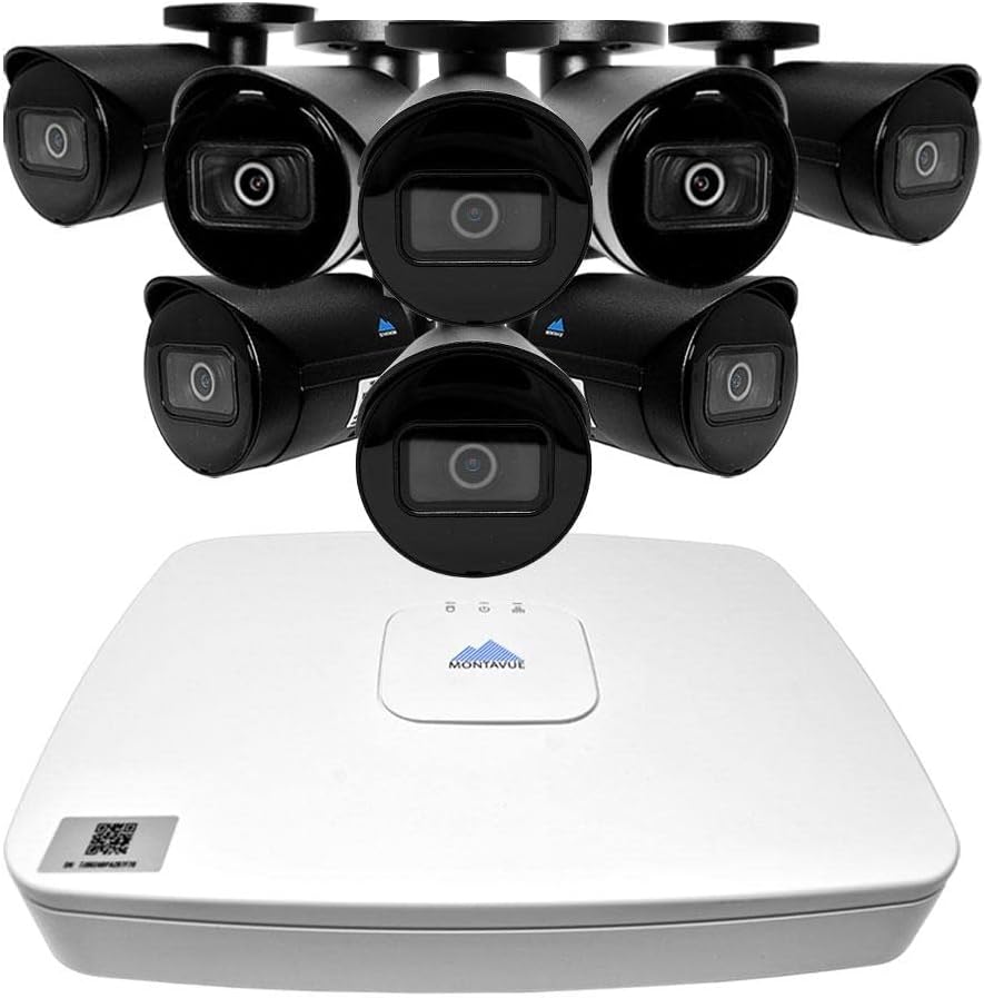 4K 8MP 8ch POE NVR Security System with 8 Bullet Cameras, 2TB Hard Drive Y6537