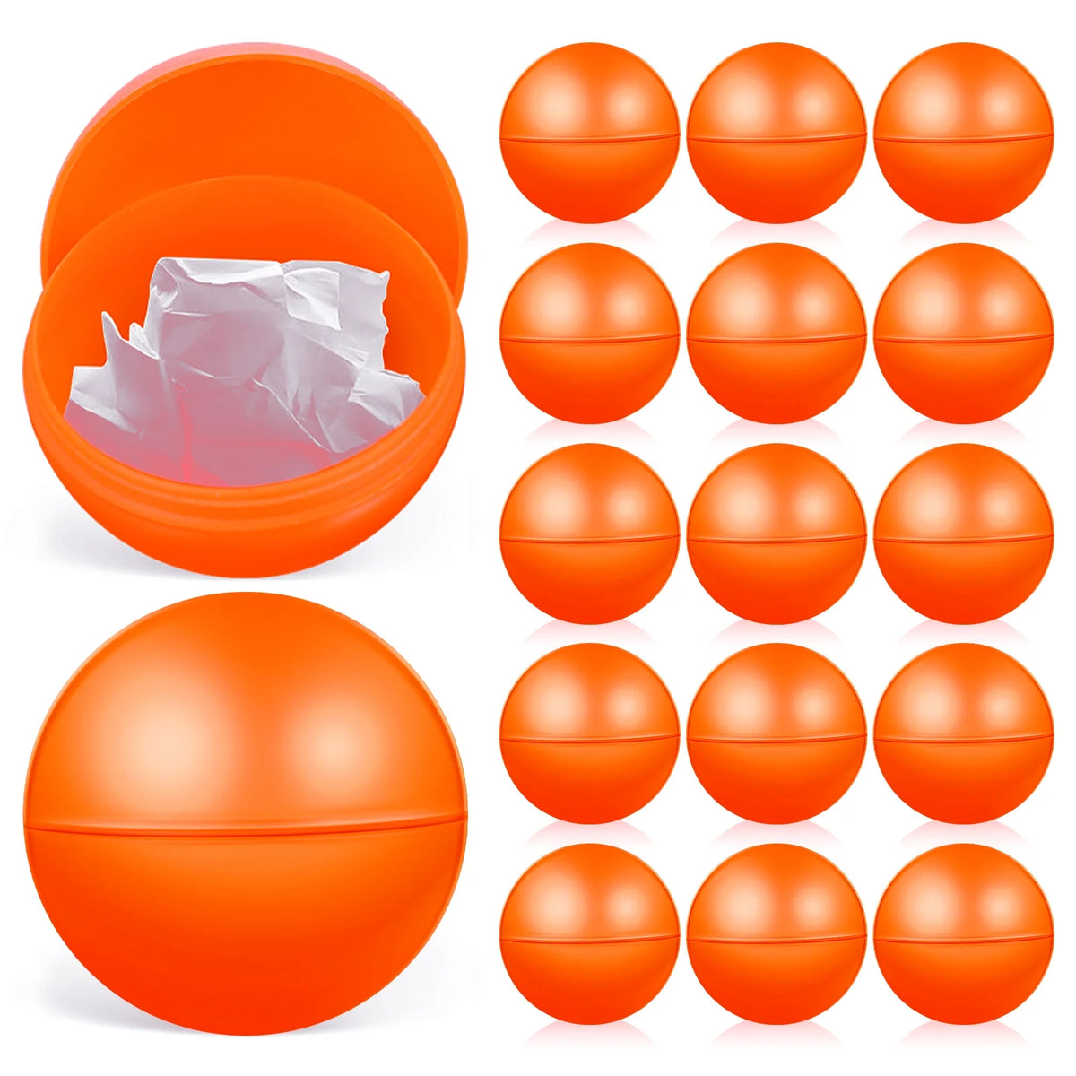 25 Pcs Plastic Hollow Openable Lottery Balls W431122