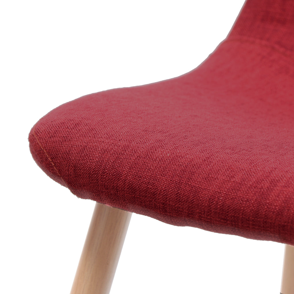 Red Fabric Dining Chairs, Set of 2 T453870