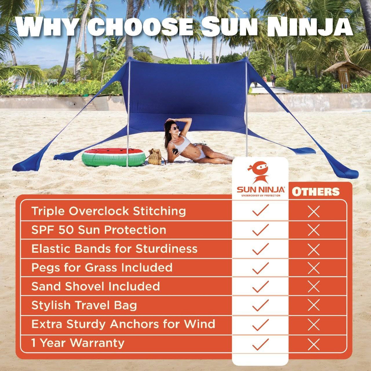 Navy Blue Beach Tent Canopy M259682