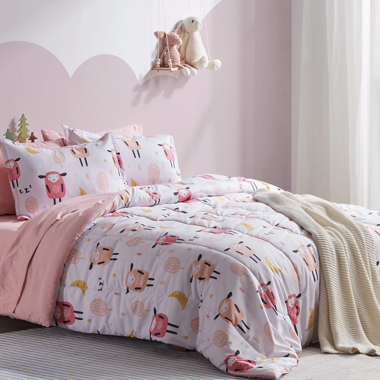 Blue Twin 5 Piece Microfiber Bedding Set K996