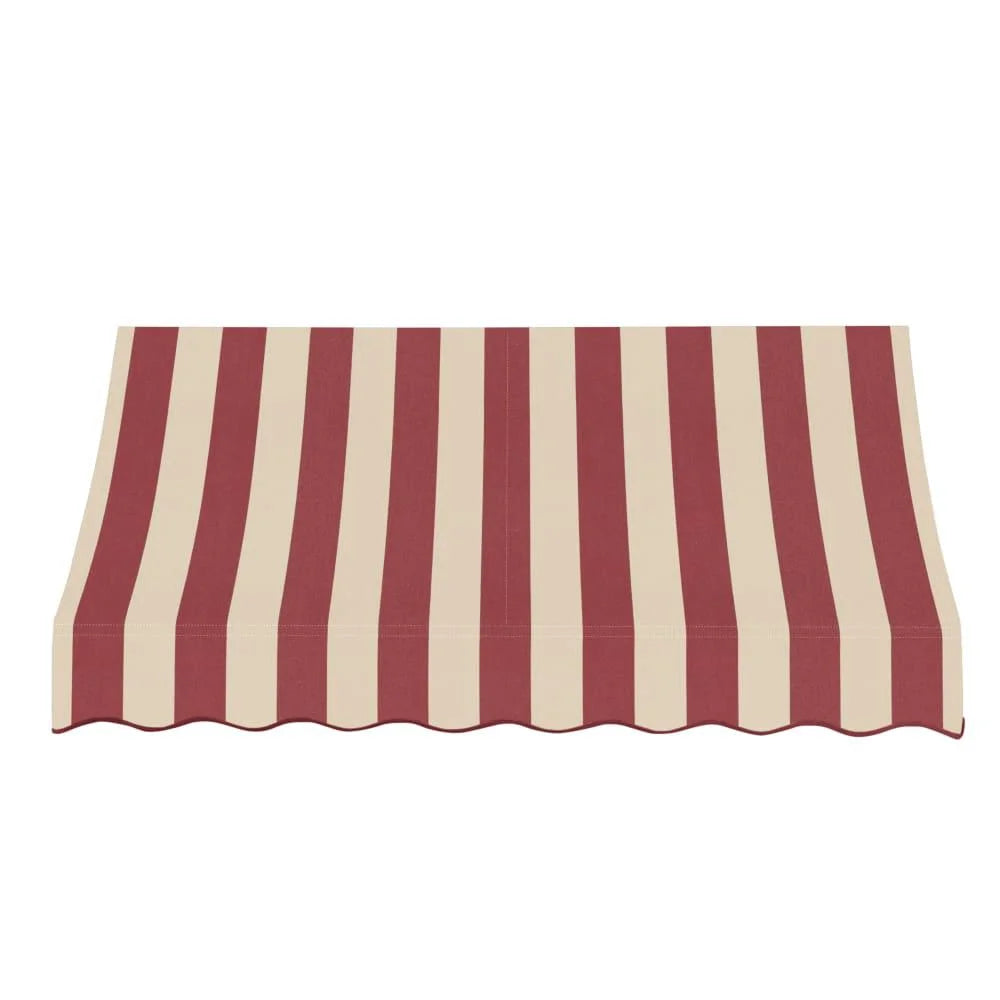 Burgundy/Tan Stripe Acrylic Fixed Awning F52607