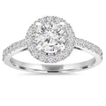 14K White Gold Halo Diamond Engagement Ring J89985