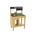 Mud Kitchen Jr Cook with Pots and Pans Natural Wood X293462