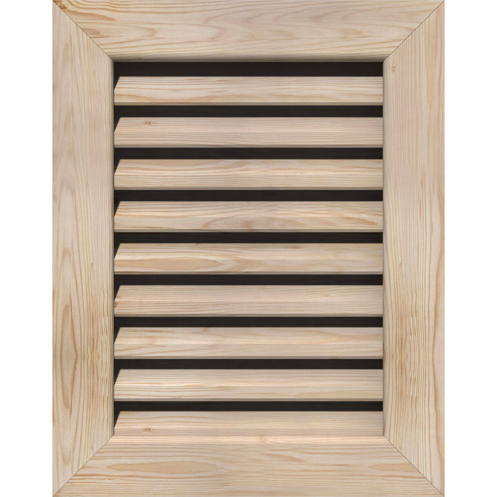 Unfinished Pine Vertical Gable Vent Z1967