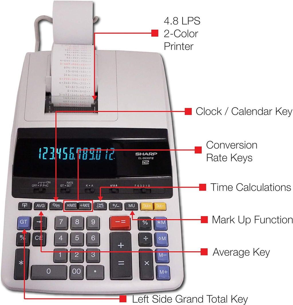 12 Digit Commercial Printing Calculator J743