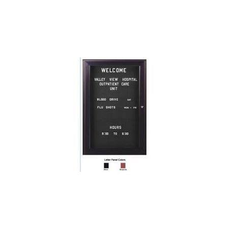 36 in. x 36 in. 1-Door Bronze Aluminum Frame Enclosed Letterboard X725