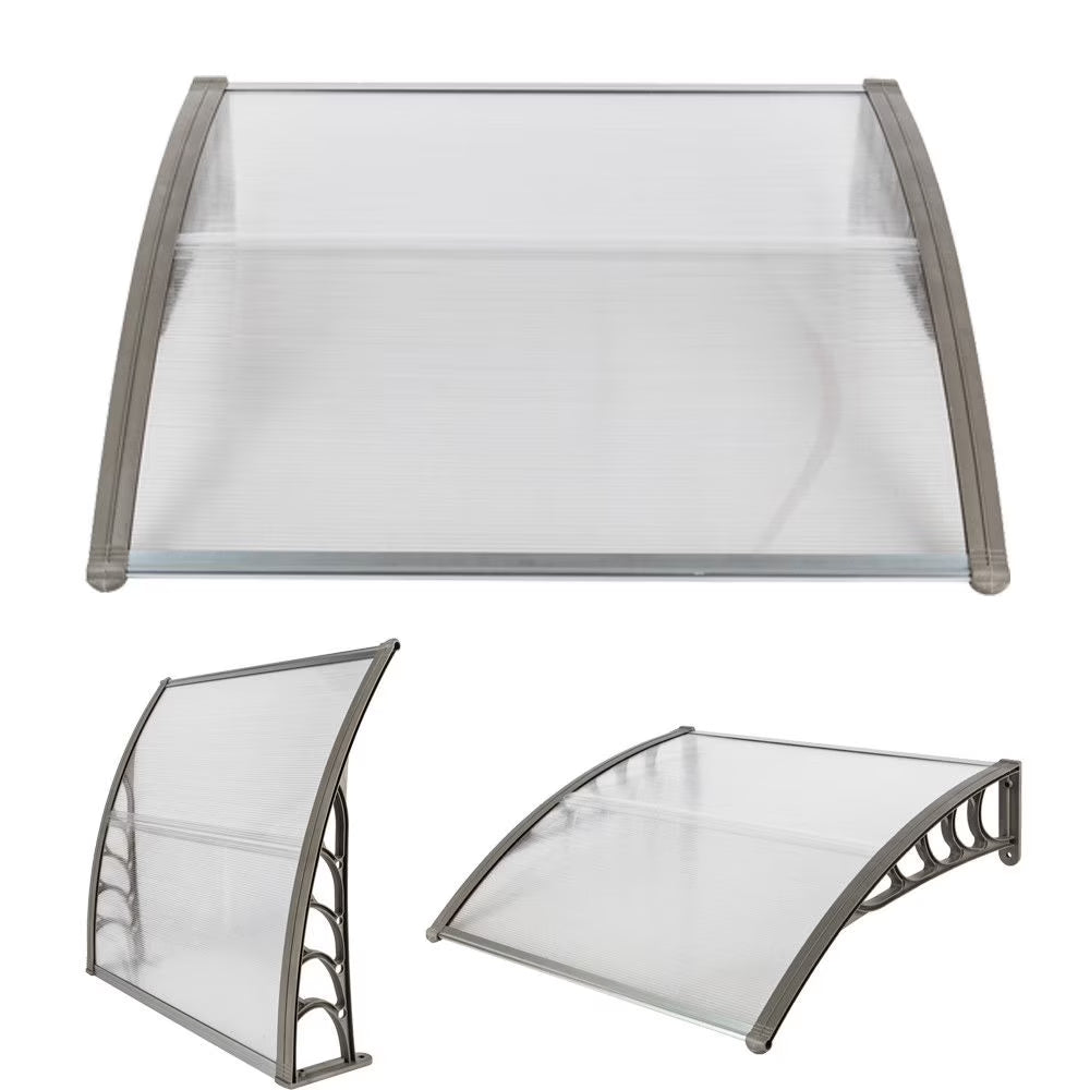 39"x29" Patio Awning Silver & Gray K409338