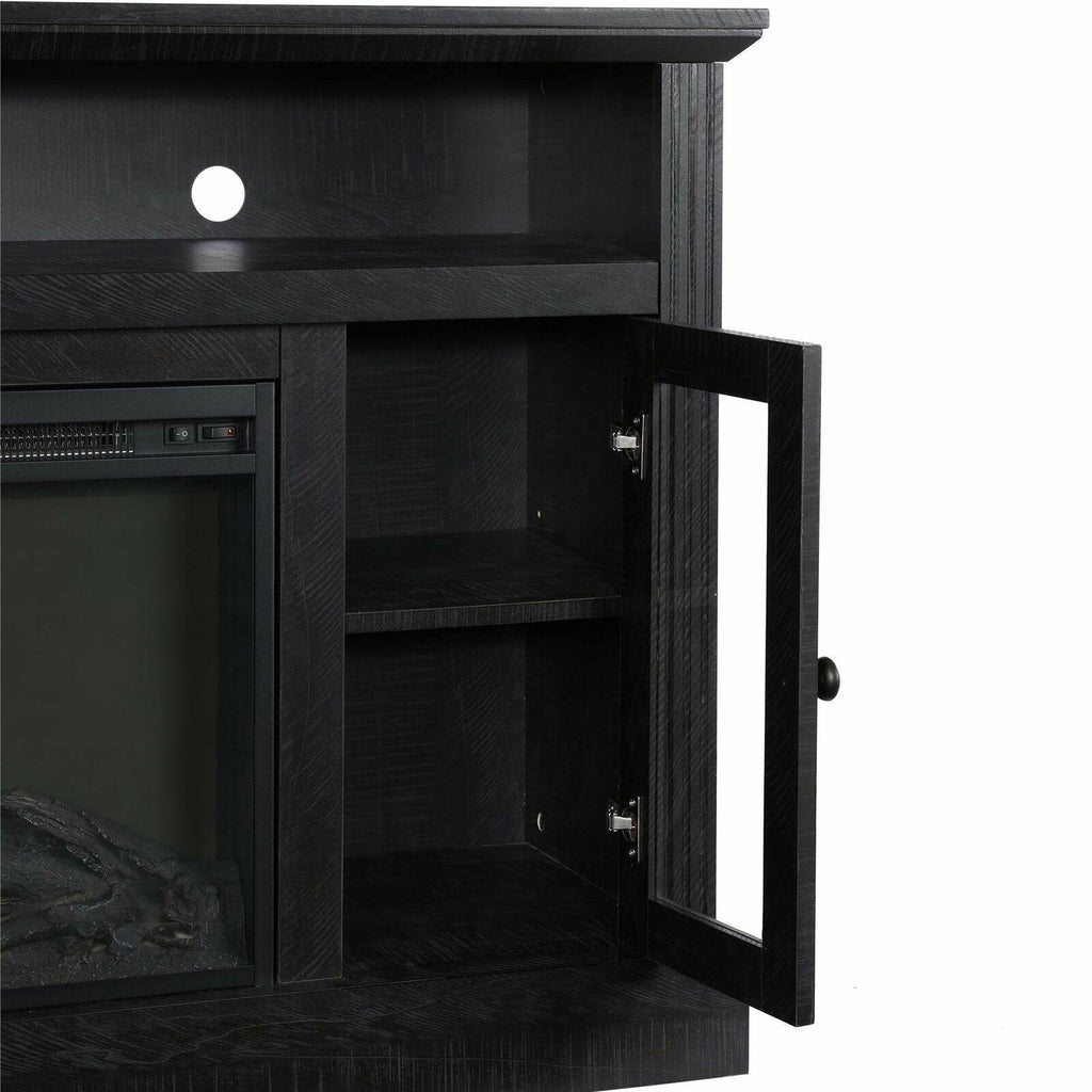 Black Fireplace TV Console R919194