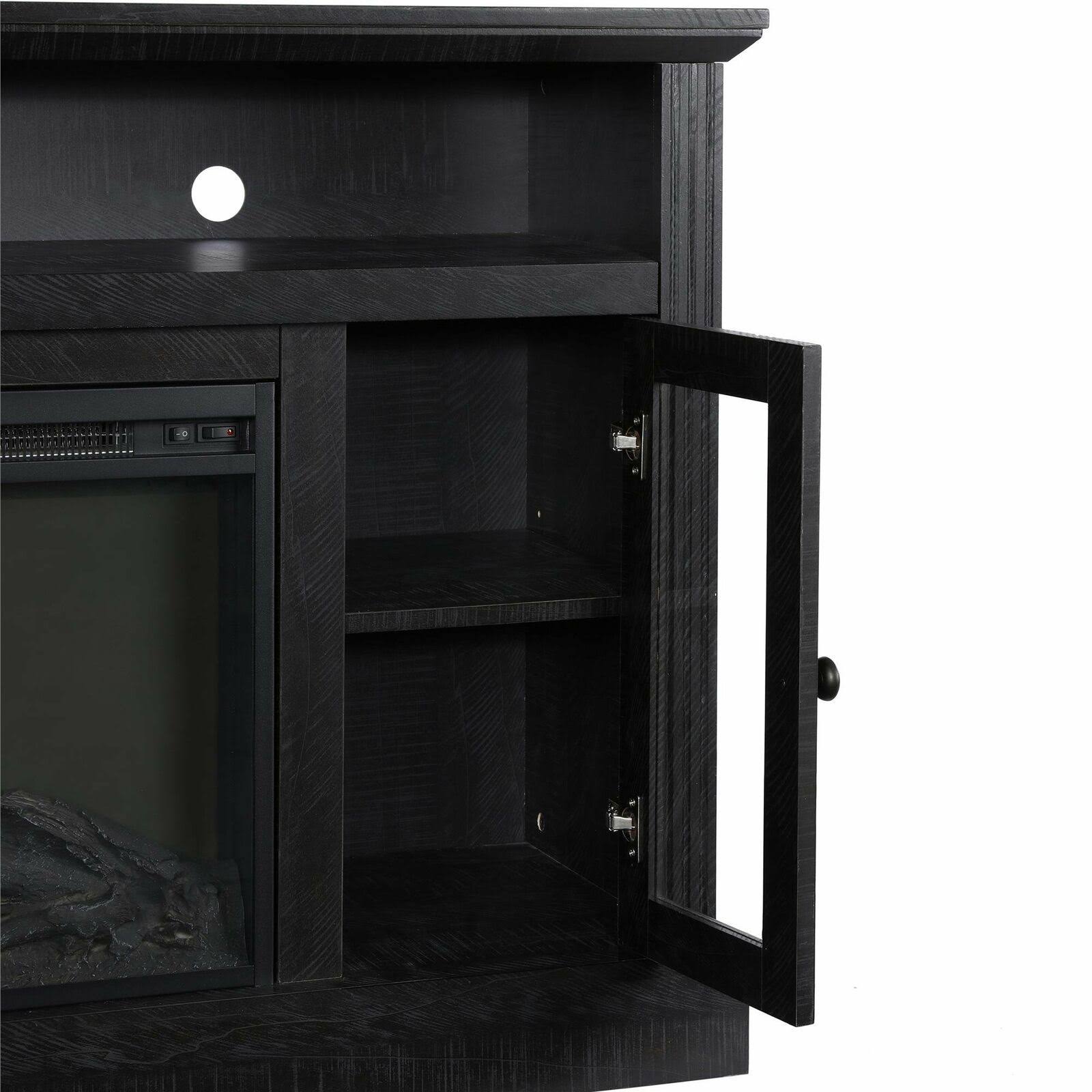 Black Fireplace TV Console R919194