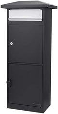 Black Freestanding Parcel Drop Mail Box with Lockable Compartment S690