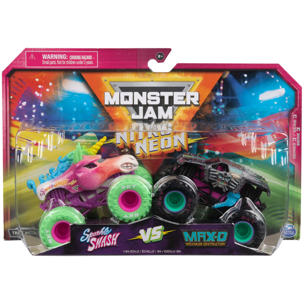 2-Pack Neon 1:64 Monster Trucks X9262