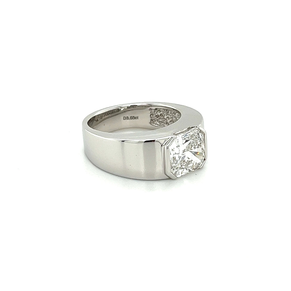 Radiant Cut Lab Grown Diamond Ring in 14K White Gold G1412
