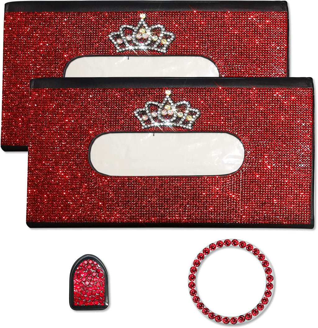 Red Queen Crown Tissue Box Holder for Sun Visor N120