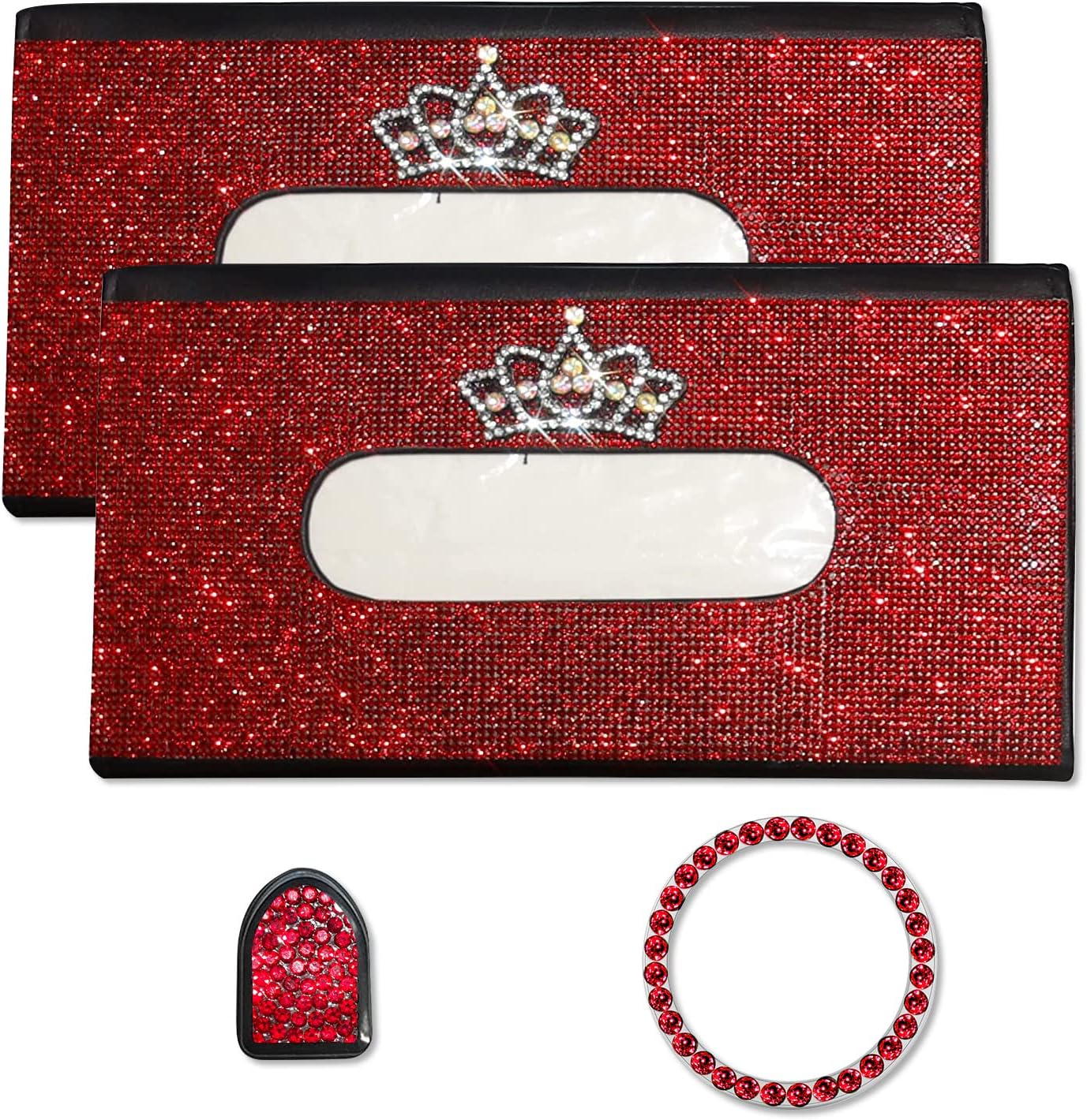 Red Queen Crown Tissue Box Holder for Sun Visor N120