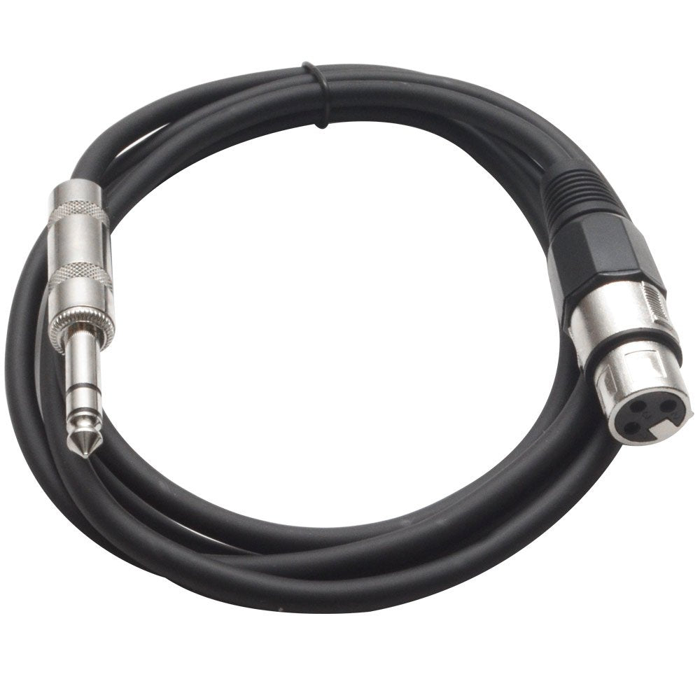 8 Pack 6 Foot Multi-Color XLR Female to 1/4 Inch TRS Patch Cables P166655