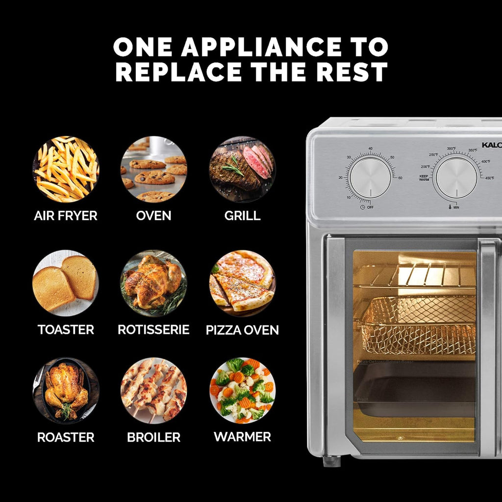 26 Quart 9-in-1 Stainless Steel Air Fryer Toaster Oven Combo N476906