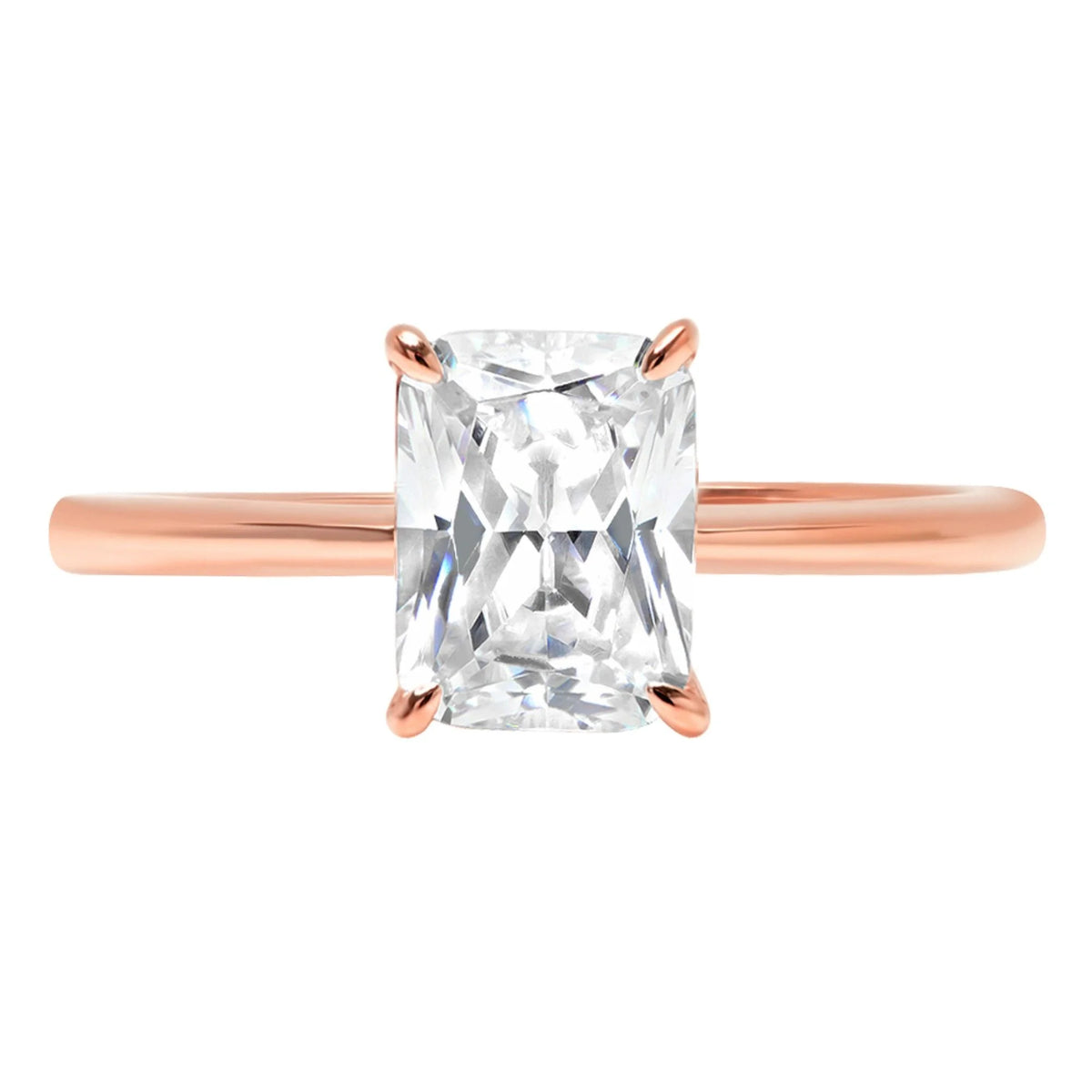 18K Rose Gold Solitaire Diamond Engagement Ring size 6 D526597