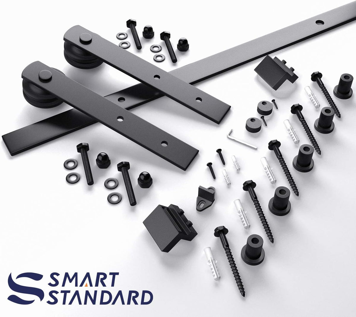 6ft Heavy Duty Sliding Barn Door Hardware Kit for 36" Wide Door Panel S599