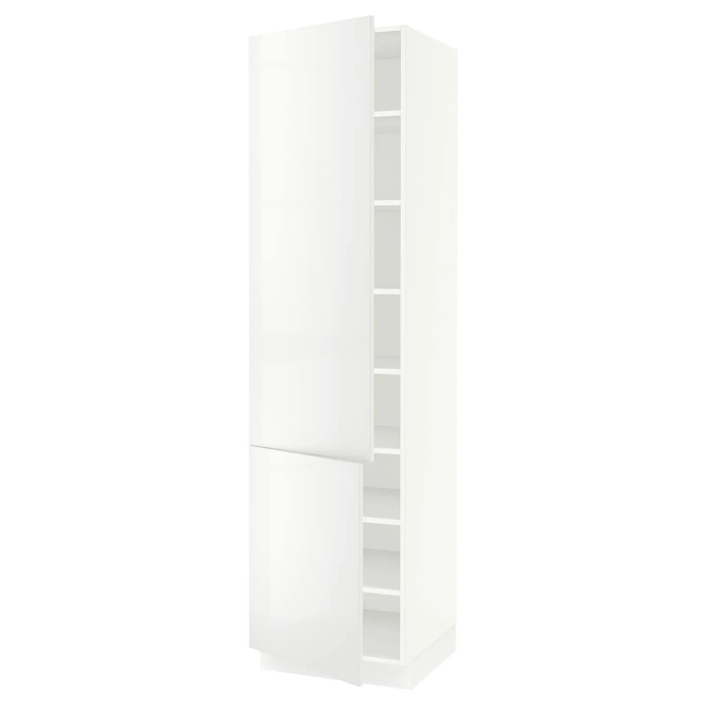 White High Cabinet with Shelves and 2 Doors B5553