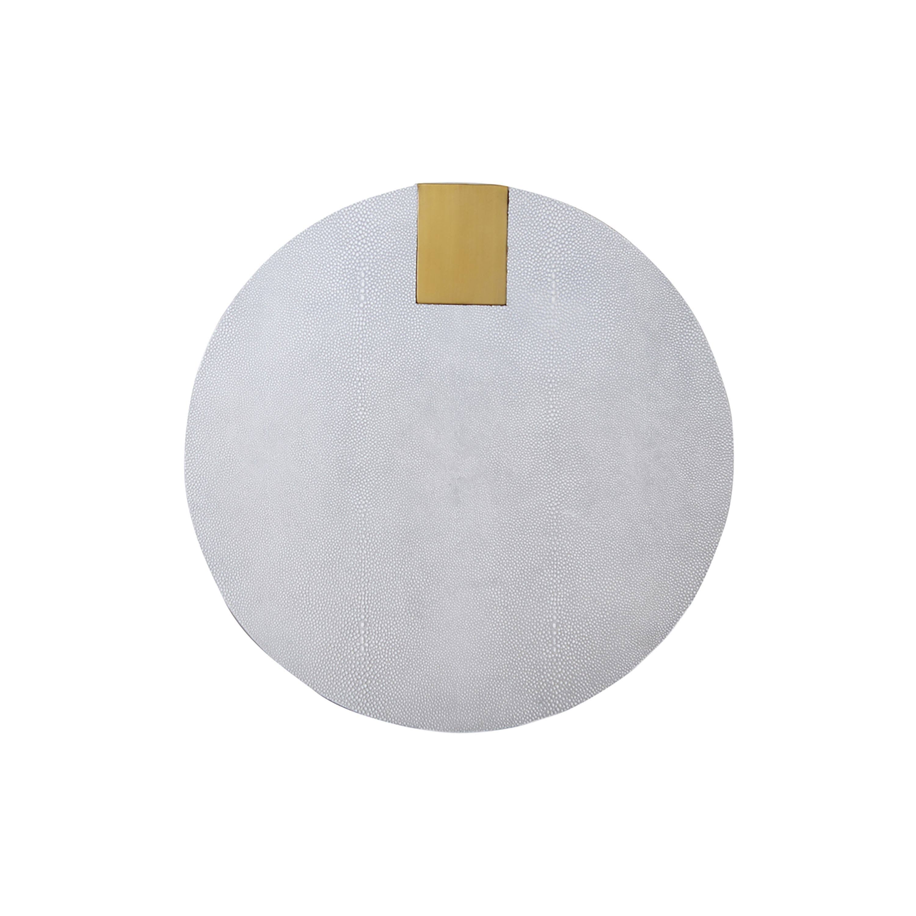 Light Grey Shagreen Side Table F751