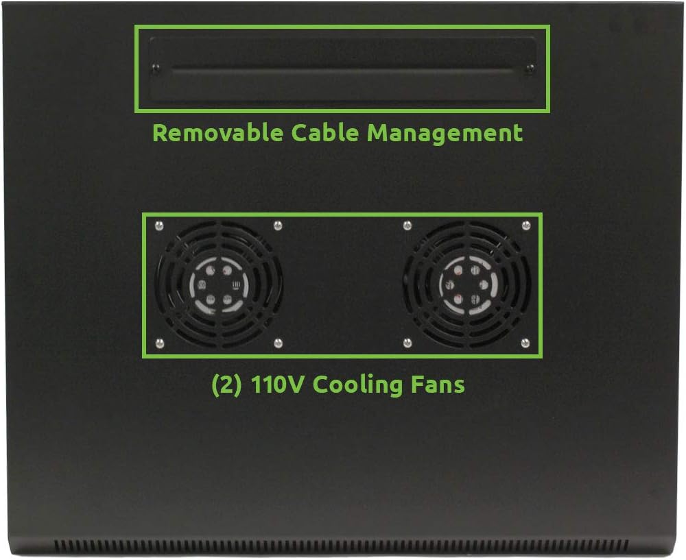 18U Wall Mount Network Server Cabinet Rack Enclosure Glass Door Lock V9640