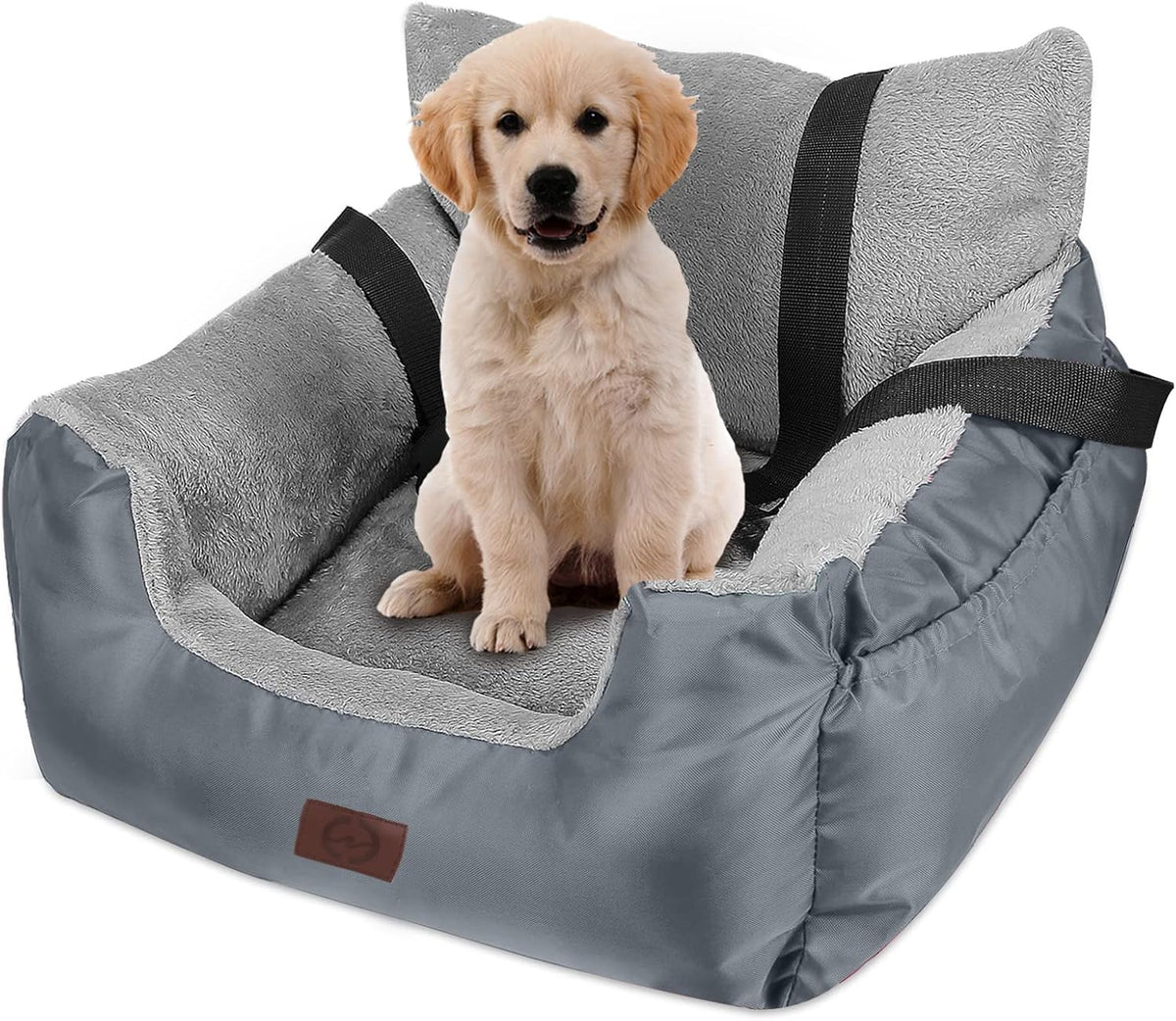 Dog Car Seat with Storage Pocket and Clip-On Safety Leash N49928