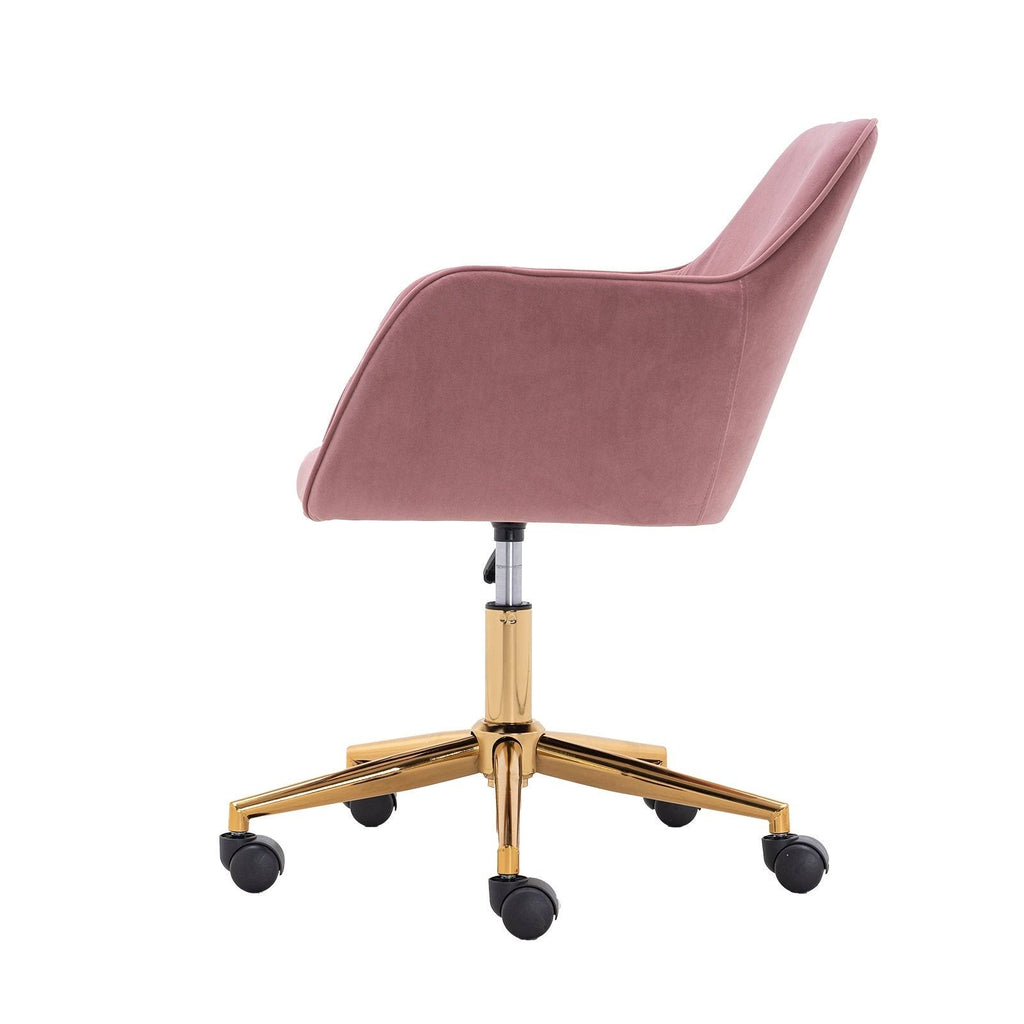 Navy Velvet Adjustable Height 360 Revolving Office Chair X7596