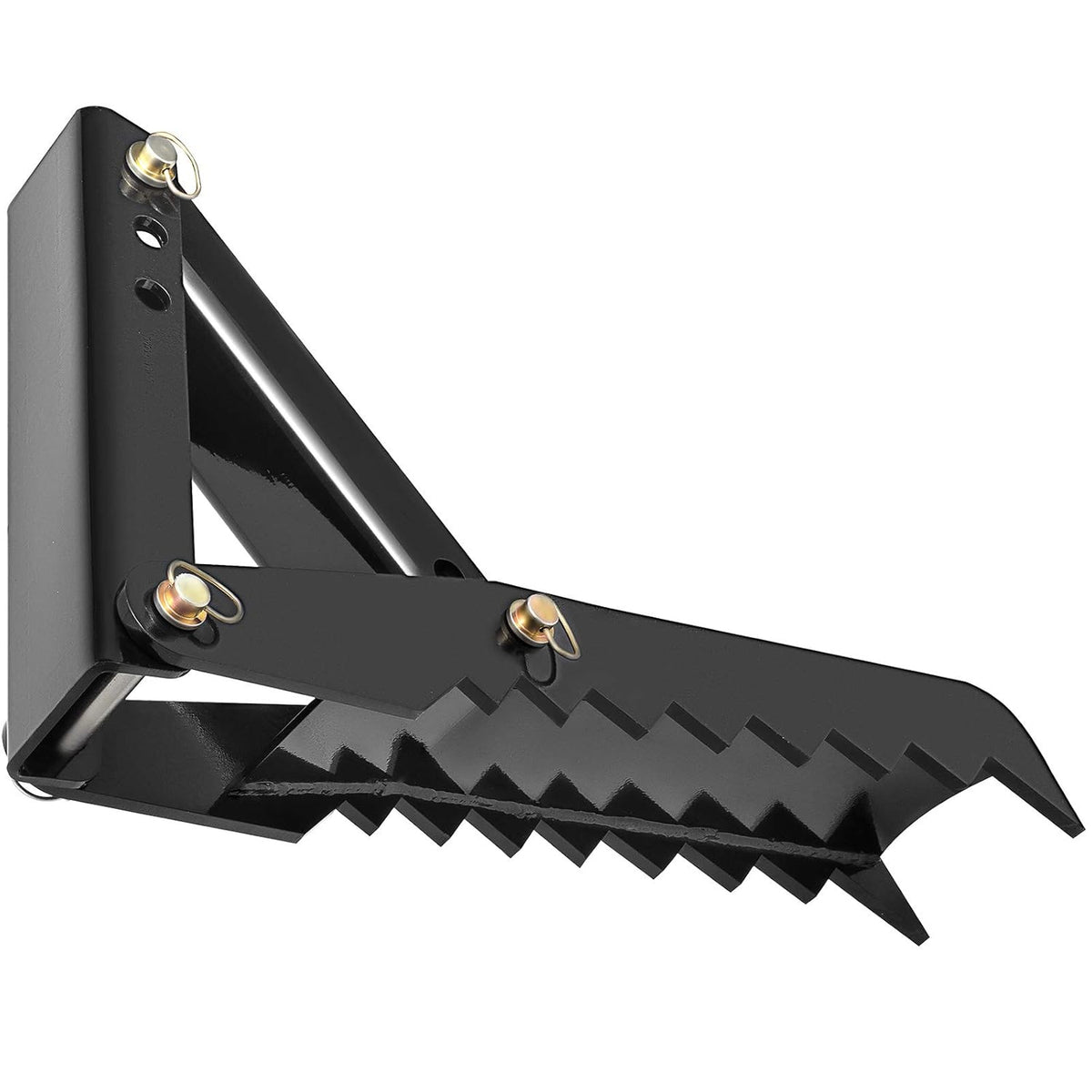 24 Backhoe Thumb, 1/2 Steel Thickness, Black Steel Weld On Thumb Attachments with 12mm Bolt-On Design E84539