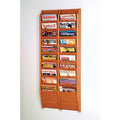 Medium Oak Wall Mount Magazine Rack M2389