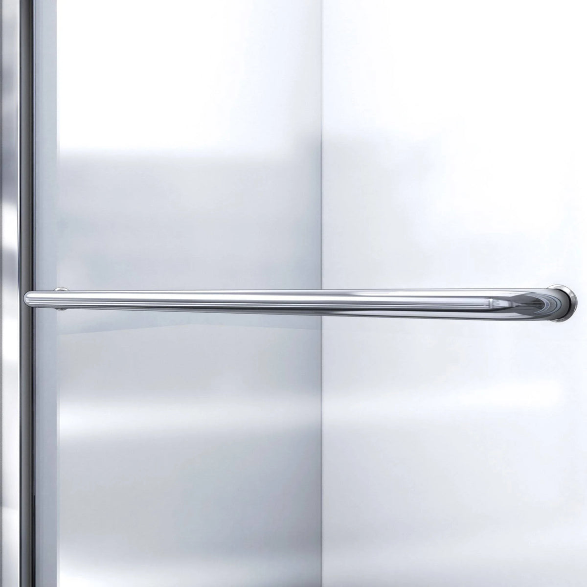 Frosted Sliding Shower Door in Brushed Nickel B903